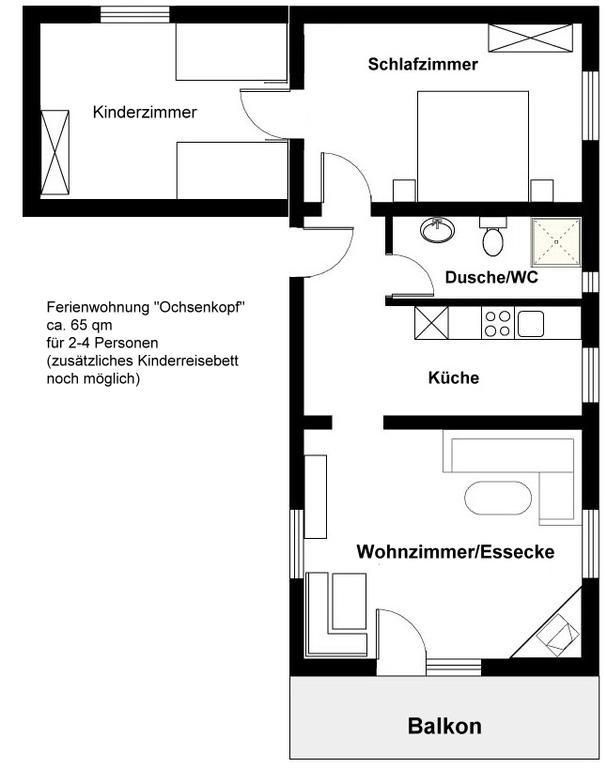 Bed and Breakfast Haus Rosenbuehl Варменштайнах Екстер'єр фото